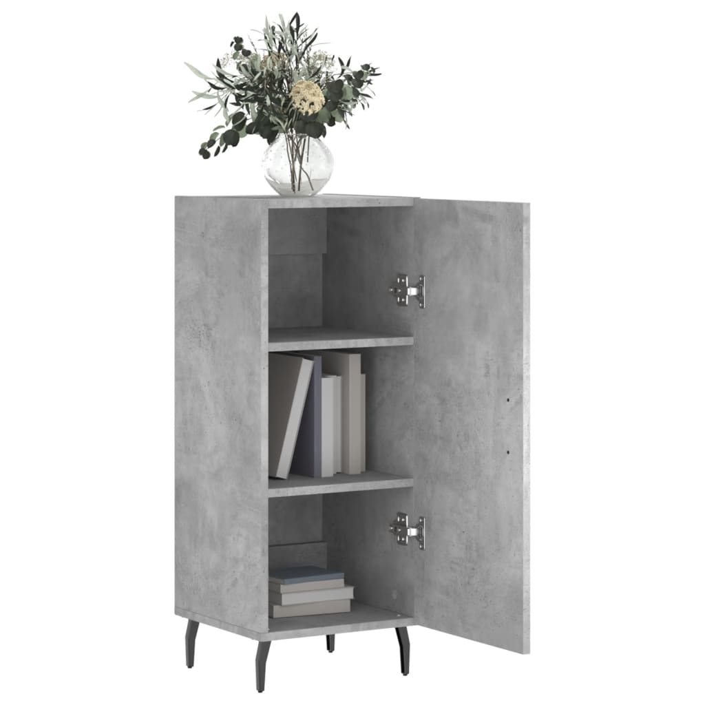 Credenza Grigio Cemento 34,5x34x90 cm in Legno Multistrato 828560
