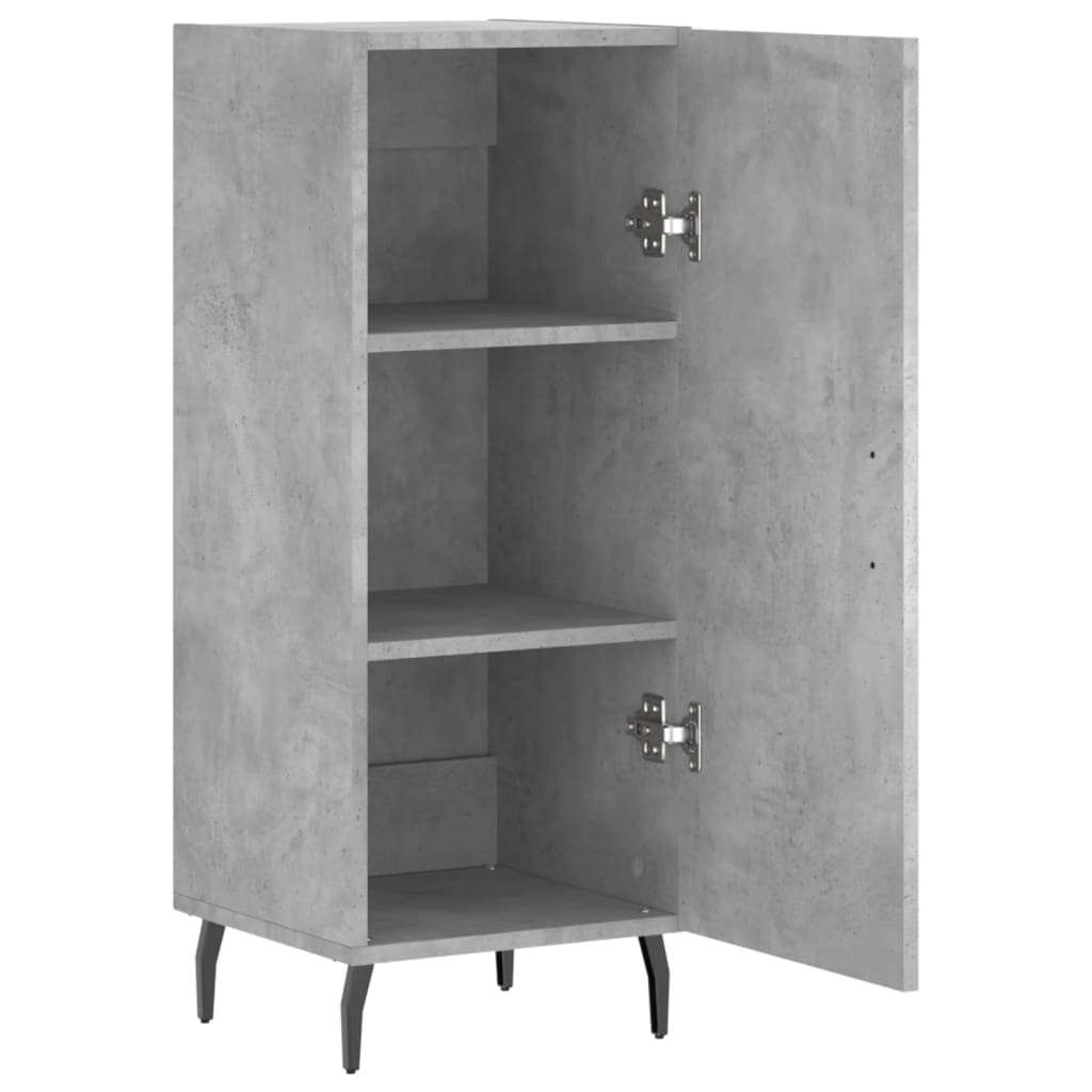 Credenza Grigio Cemento 34,5x34x90 cm in Legno Multistrato 828560