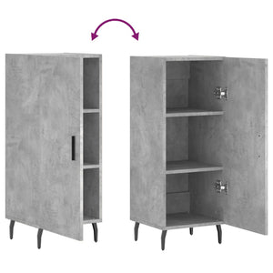 Credenza Grigio Cemento 34,5x34x90 cm in Legno Multistrato 828560