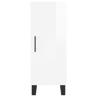 Credenza Bianco Lucido 34,5x34x90 cm in Legno Multistrato 828566