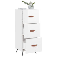 Credenza Bianco Lucido 34,5x34x90 cm in Legno Multistrato 828574