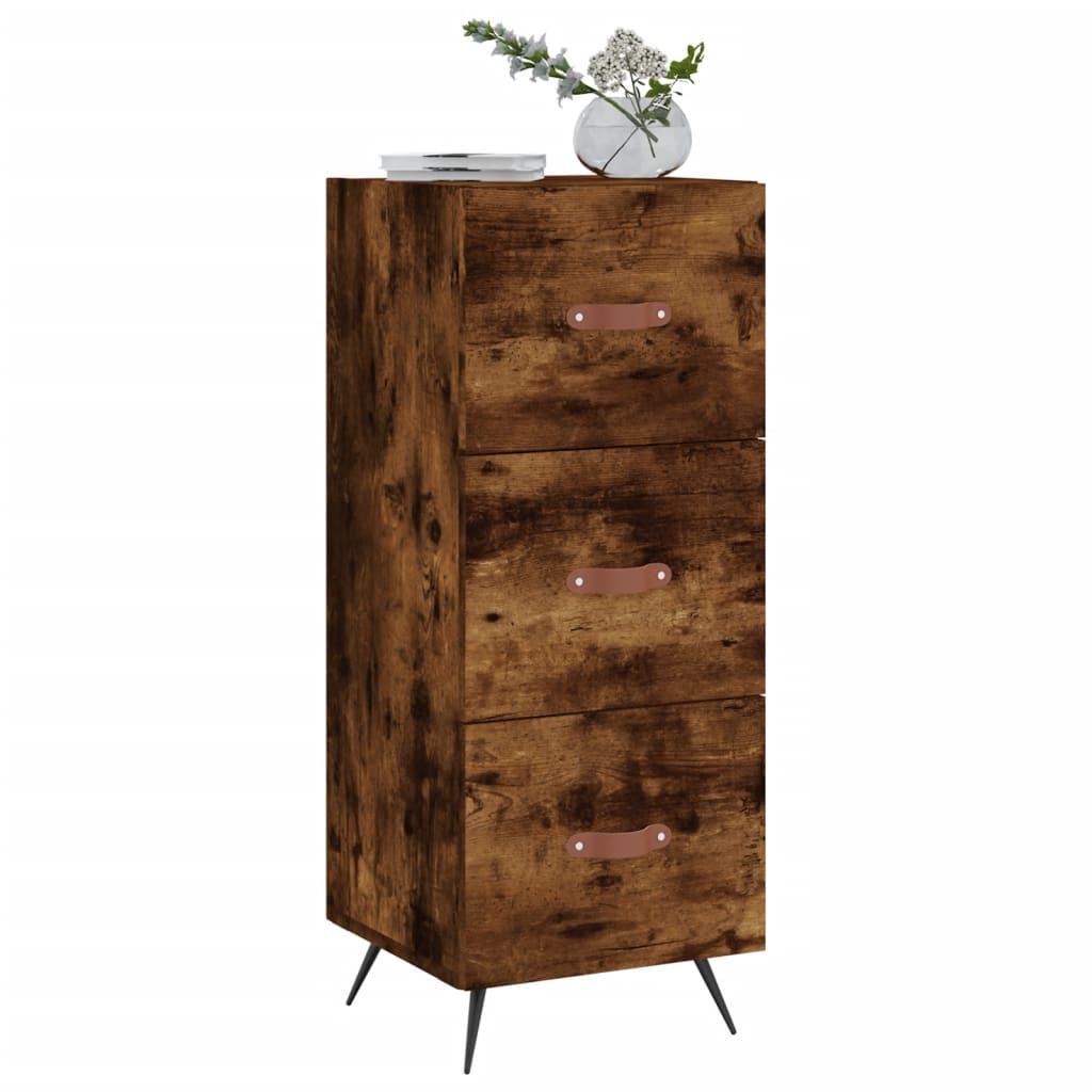 Credenza Rovere Fumo 34,5x34x90 cm in Legno Multistrato 828577