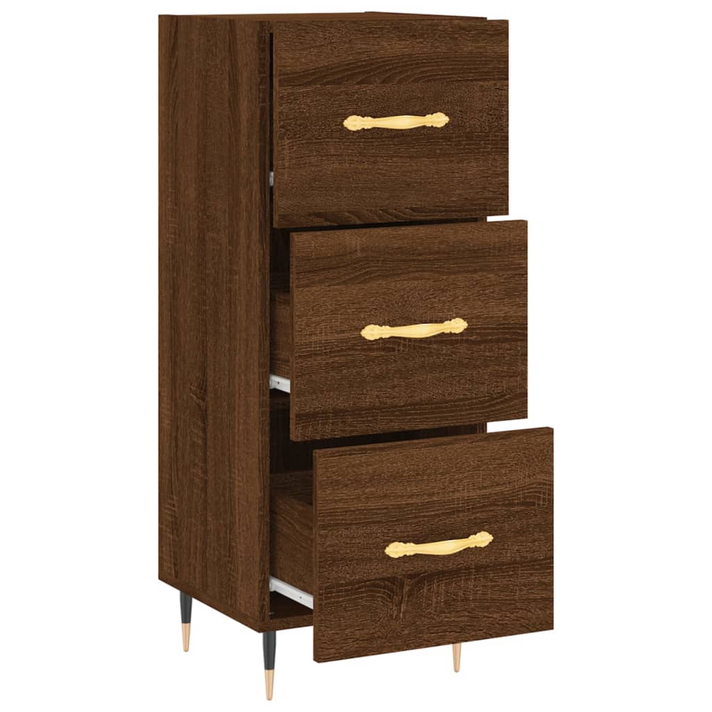 Credenza Rovere Marrone 34,5x34x90 cm in Legno Multistrato 828587