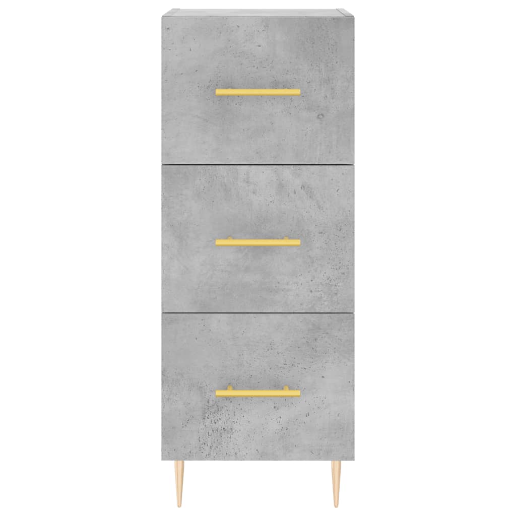 Credenza Grigio Cemento 34,5x34x90 cm in Legno Multistrato 828592
