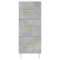 Credenza Grigio Cemento 34,5x34x90 cm in Legno Multistrato 828592