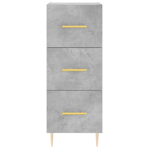 Credenza Grigio Cemento 34,5x34x90 cm in Legno Multistrato 828592