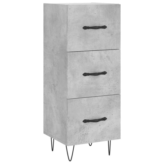 Credenza Grigio Cemento 34,5x34x90 cm in Legno Multistrato 828600