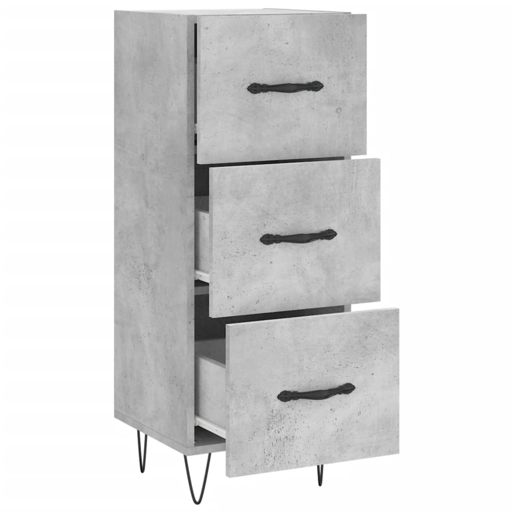 Credenza Grigio Cemento 34,5x34x90 cm in Legno Multistrato 828600