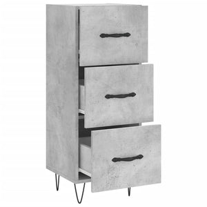 Credenza Grigio Cemento 34,5x34x90 cm in Legno Multistrato 828600