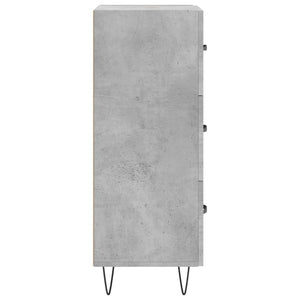 Credenza Grigio Cemento 34,5x34x90 cm in Legno Multistrato 828600