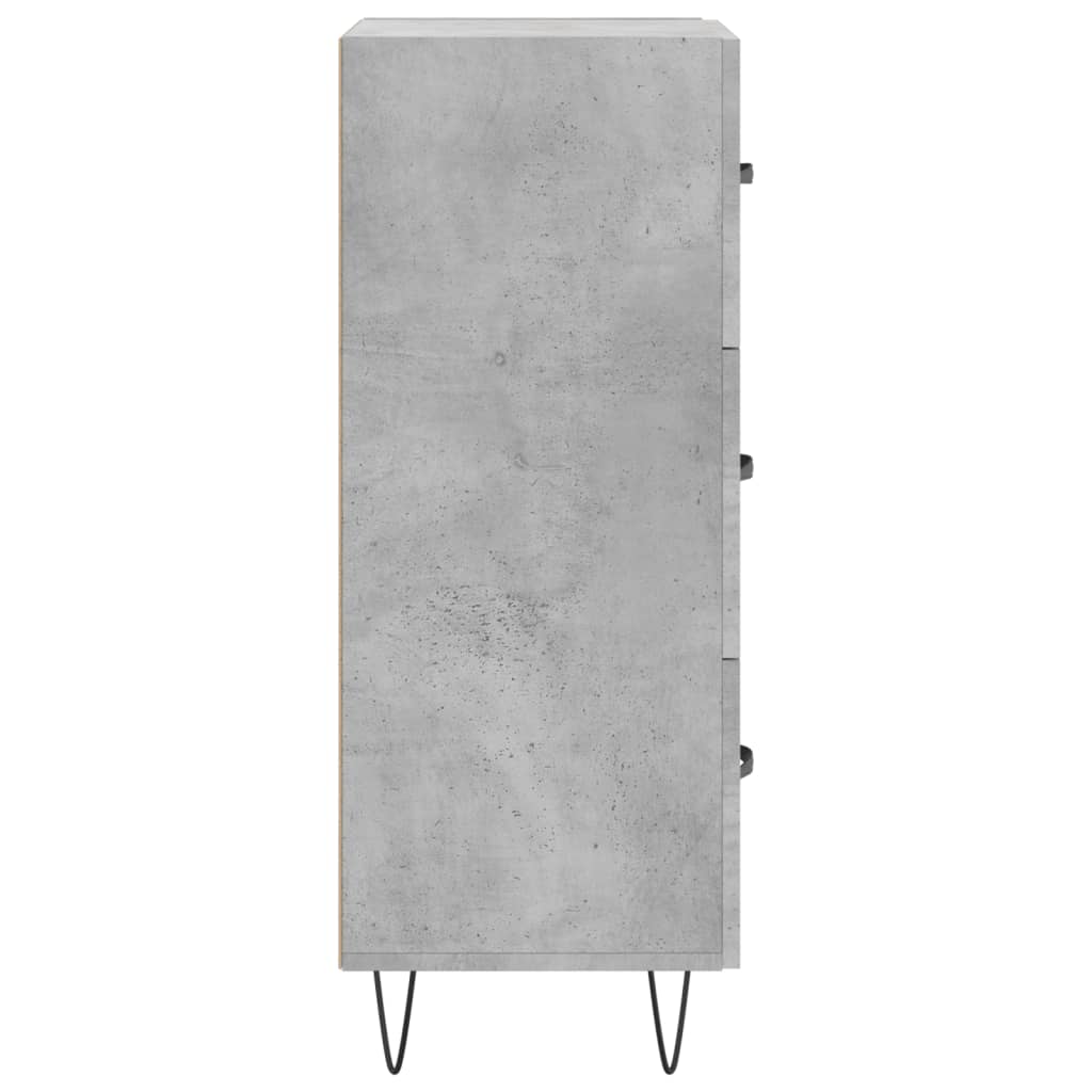 Credenza Grigio Cemento 34,5x34x90 cm in Legno Multistrato 828600