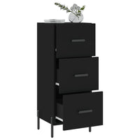 Credenza Nero 34,5x34x90 cm in Legno Multistrato 828613