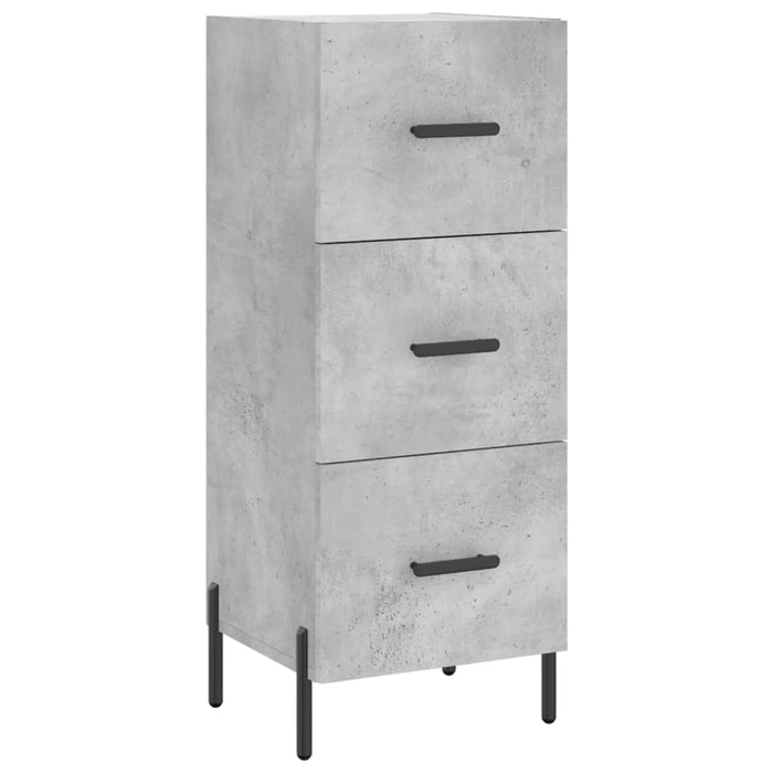 Credenza Grigio Cemento 34,5x34x90 cm in Legno Multistrato 828616