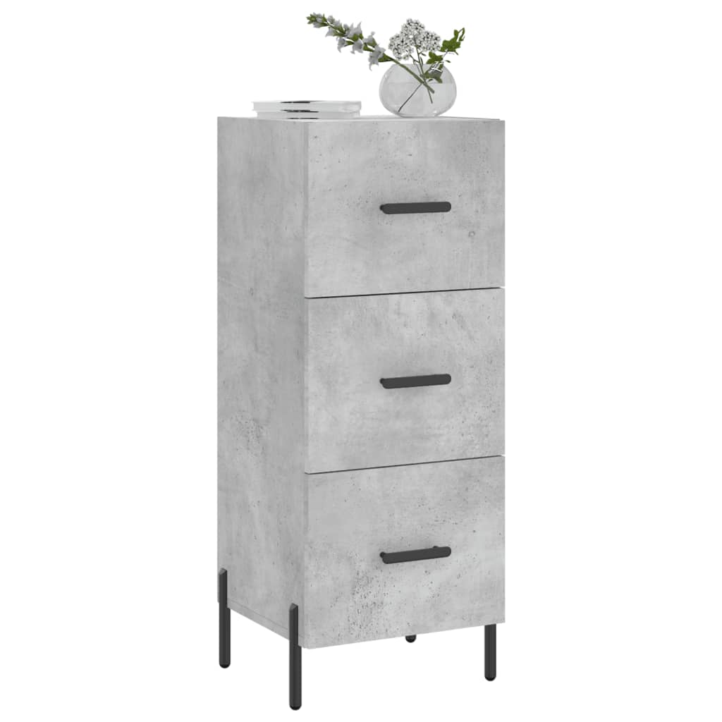 Credenza Grigio Cemento 34,5x34x90 cm in Legno Multistrato 828616