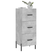 Credenza Grigio Cemento 34,5x34x90 cm in Legno Multistrato 828616