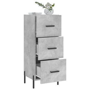 Credenza Grigio Cemento 34,5x34x90 cm in Legno Multistrato 828616