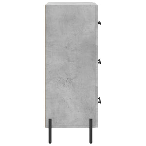 Credenza Grigio Cemento 34,5x34x90 cm in Legno Multistrato 828616