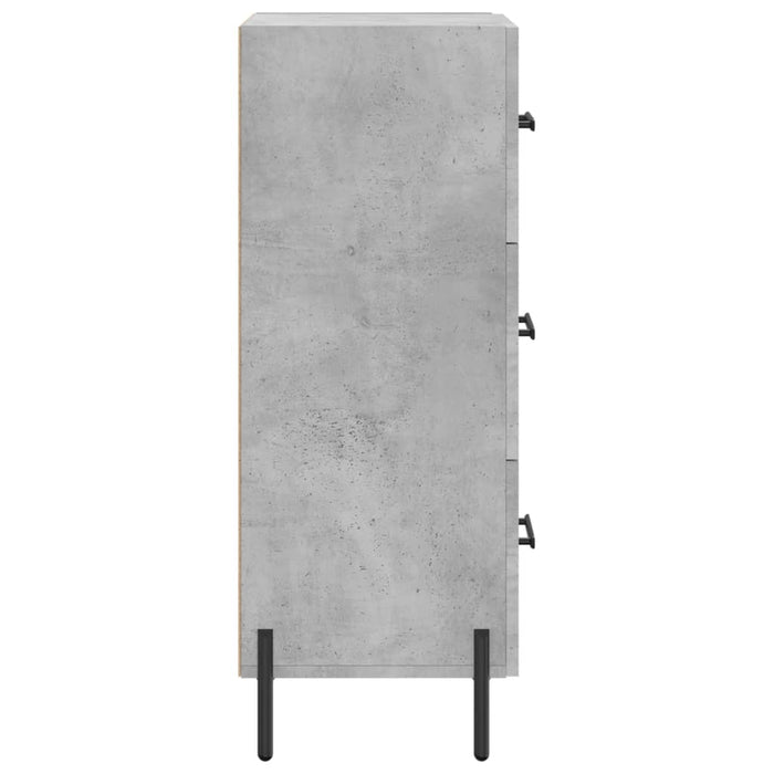 Credenza Grigio Cemento 34,5x34x90 cm in Legno Multistrato 828616
