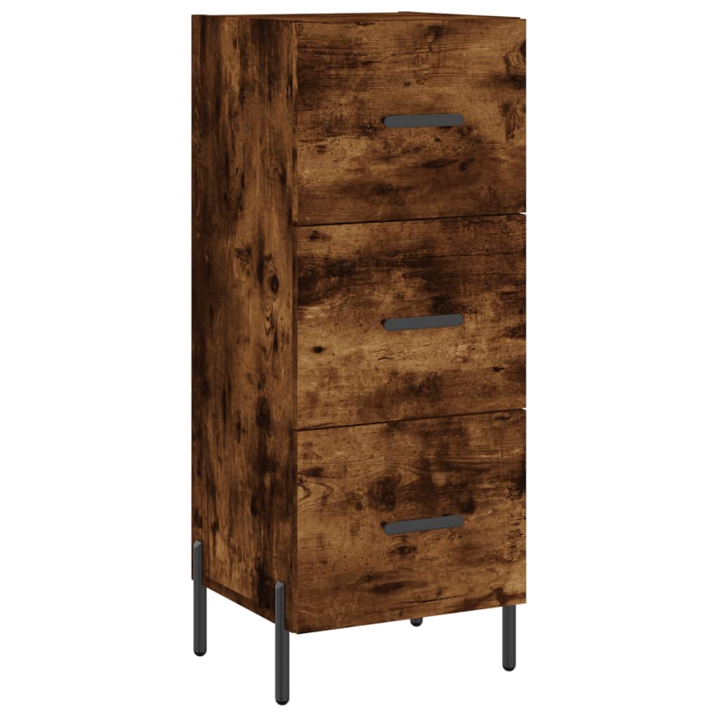 Credenza Rovere Fumo 34,5x34x90 cm in Legno Multistrato 828617