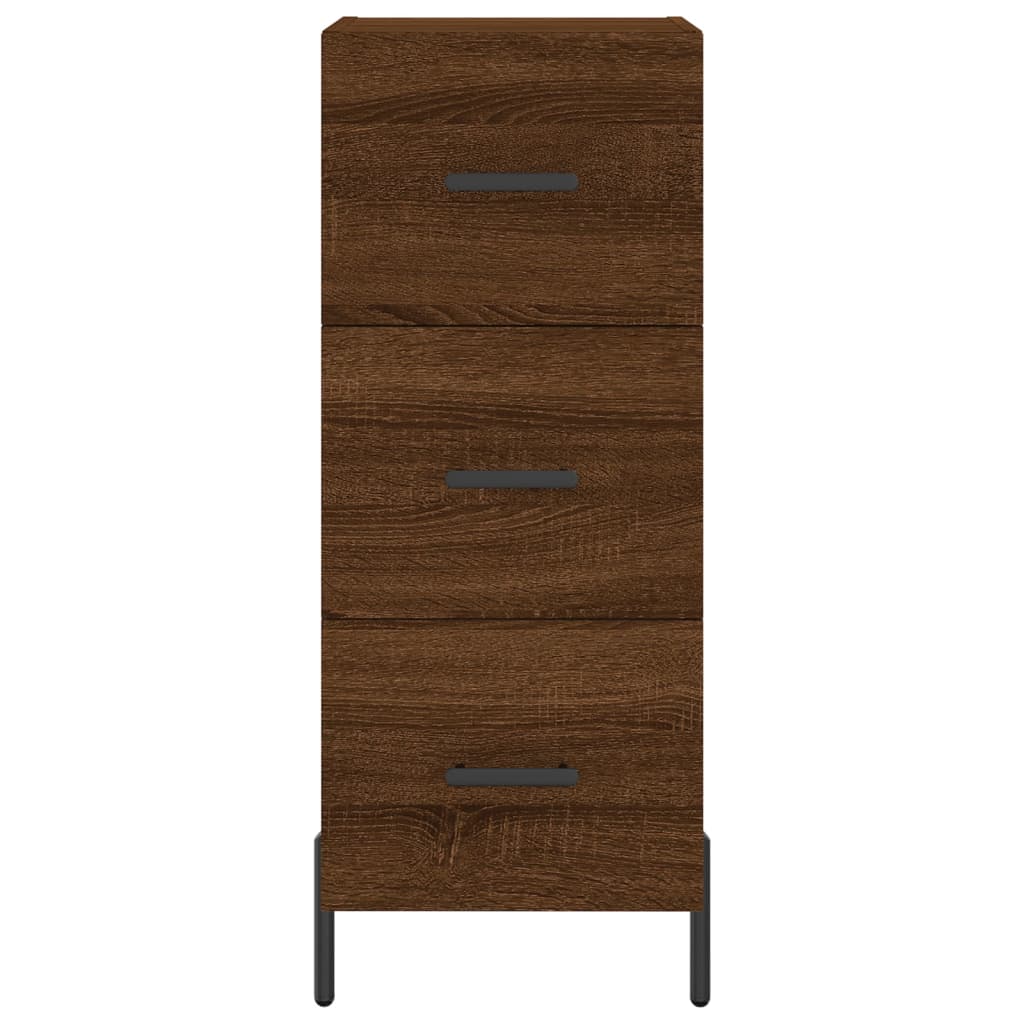 Credenza Rovere Marrone 34,5x34x90 cm in Legno Multistrato 828619