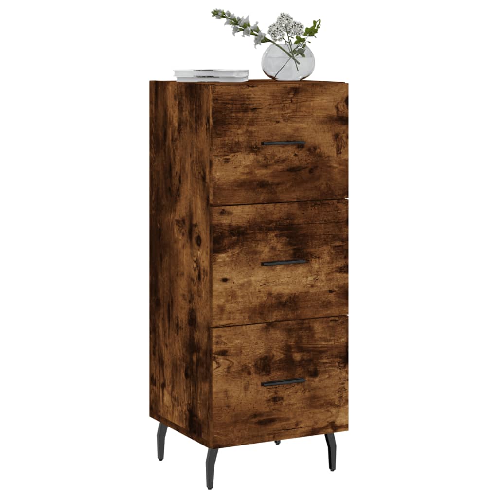 Credenza Rovere Fumo 34,5x34x90 cm in Legno Multistrato 828625