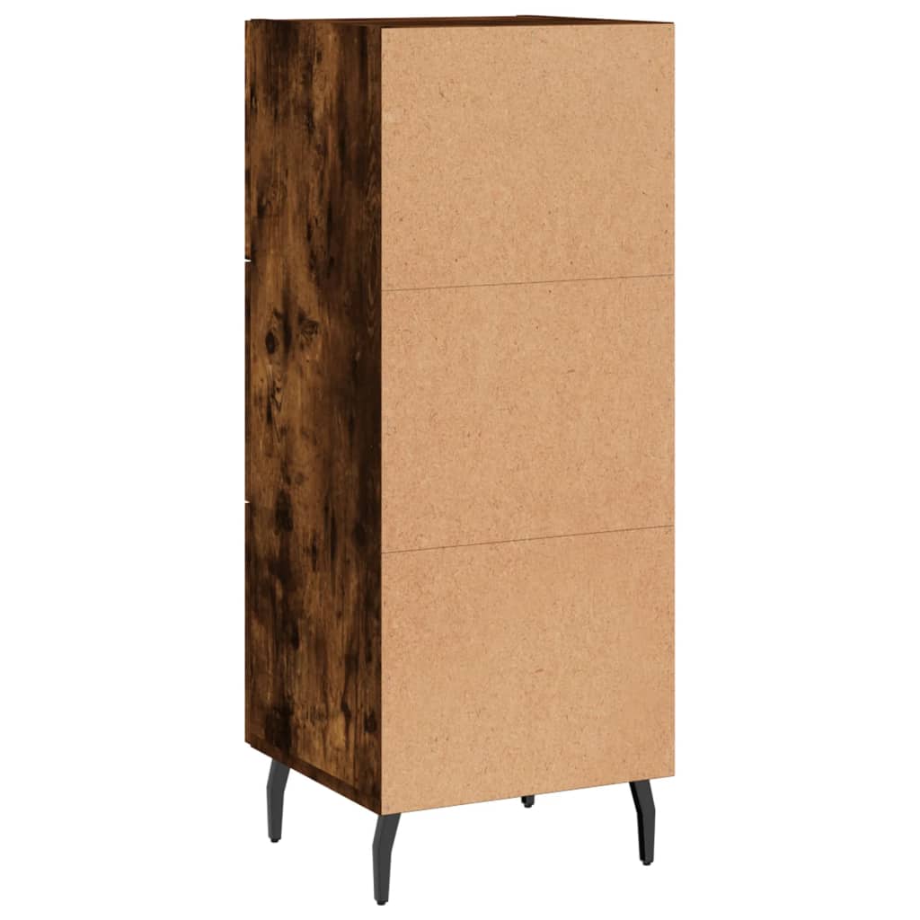 Credenza Rovere Fumo 34,5x34x90 cm in Legno Multistrato 828625