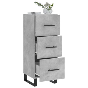 Credenza Grigio Cemento 34,5x34x90 cm in Legno Multistrato 828632