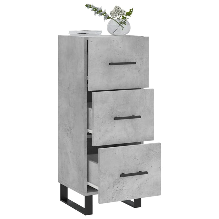 Credenza Grigio Cemento 34,5x34x90 cm in Legno Multistrato 828632