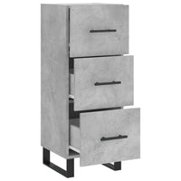 Credenza Grigio Cemento 34,5x34x90 cm in Legno Multistrato 828632