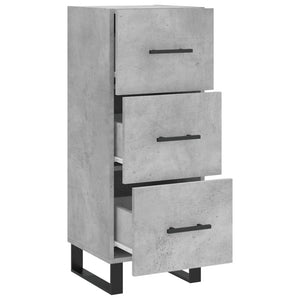 Credenza Grigio Cemento 34,5x34x90 cm in Legno Multistrato 828632