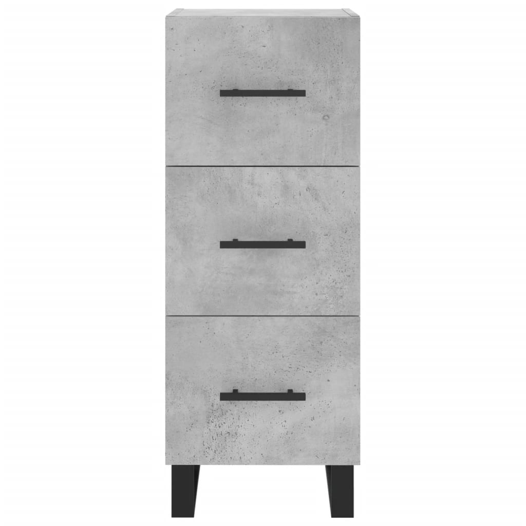Credenza Grigio Cemento 34,5x34x90 cm in Legno Multistrato 828632
