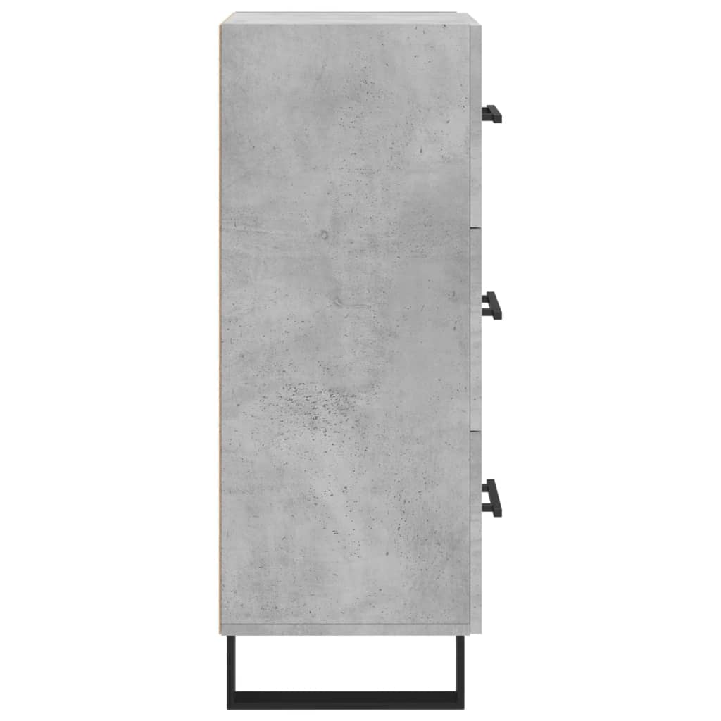 Credenza Grigio Cemento 34,5x34x90 cm in Legno Multistrato 828632