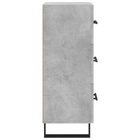 Credenza Grigio Cemento 34,5x34x90 cm in Legno Multistrato 828632
