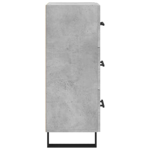 Credenza Grigio Cemento 34,5x34x90 cm in Legno Multistrato 828632