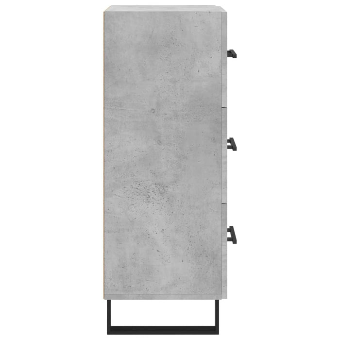 Credenza Grigio Cemento 34,5x34x90 cm in Legno Multistrato 828632
