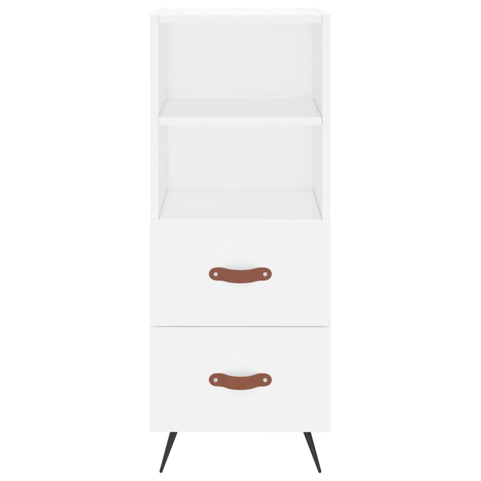 Credenza-Buffet-Armadio da cucina Bianca 34,5x34x90 cm in Legno Multistrato 364263