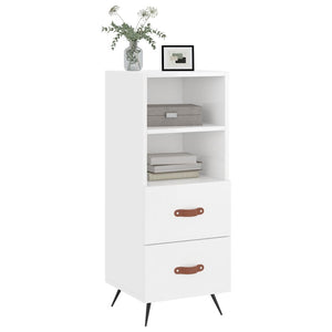 Credenza Bianco Lucido 34,5x34x90 cm in Legno Multistrato 828638
