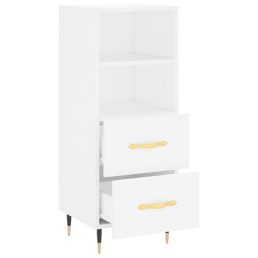 Credenza cassettiera cassettiera mobile contenitore organizer cucina soggiorno soggiorno 34,5 x 34 x 90 cm derivati ​​del legno bianco 02_0030250