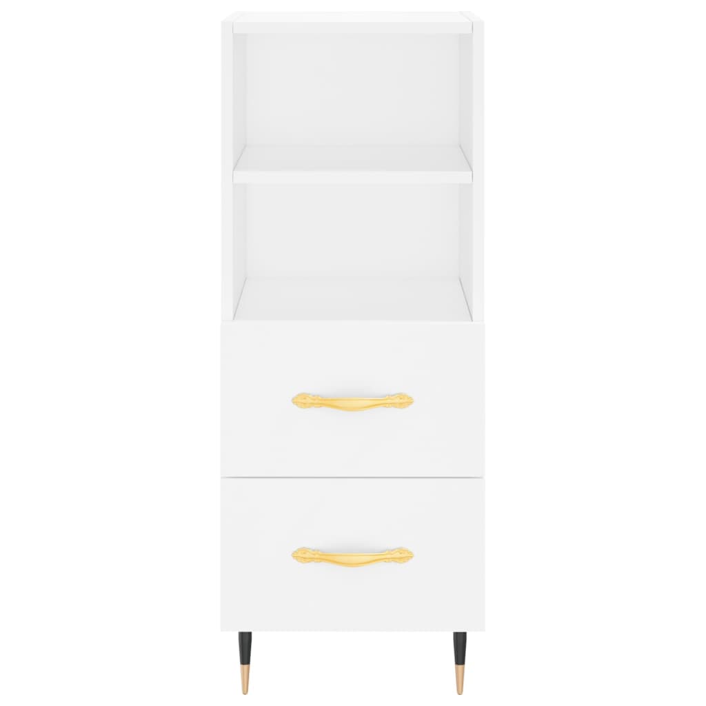 Credenza cassettiera cassettiera mobile contenitore organizer cucina soggiorno soggiorno 34,5 x 34 x 90 cm derivati ​​del legno bianco 02_0030250