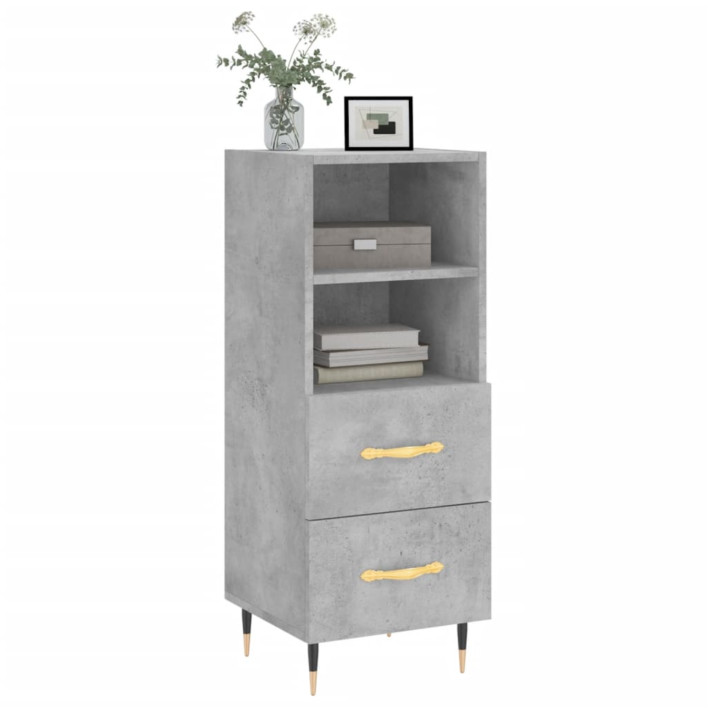 Credenza Grigio Cemento 34,5x34x90 cm in Legno Multistratocod mxl 79963