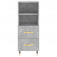 Credenza Grigio Cemento 34,5x34x90 cm in Legno Multistrato 828648
