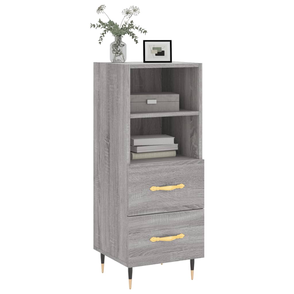 Credenza Grigio Sonoma 34,5x34x90 cm in Legno Multistrato 828650