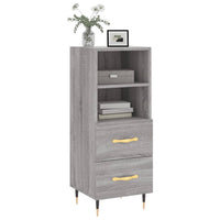 Credenza Grigio Sonoma 34,5x34x90 cm in Legno Multistrato
