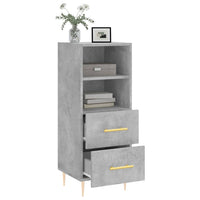 Credenza Grigio Cemento 34,5x34x90 cm in Legno Multistrato 828656