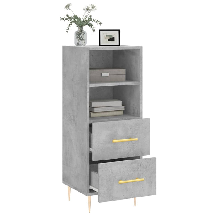 Credenza Grigio Cemento 34,5x34x90 cm in Legno Multistrato 828656