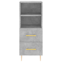 Credenza Grigio Cemento 34,5x34x90 cm in Legno Multistrato 828656