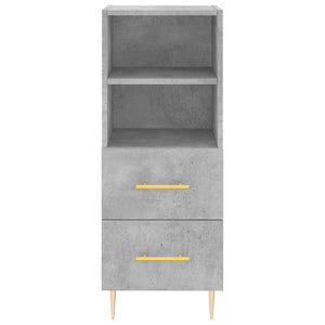 Credenza Grigio Cemento 34,5x34x90 cm in Legno Multistrato 828656