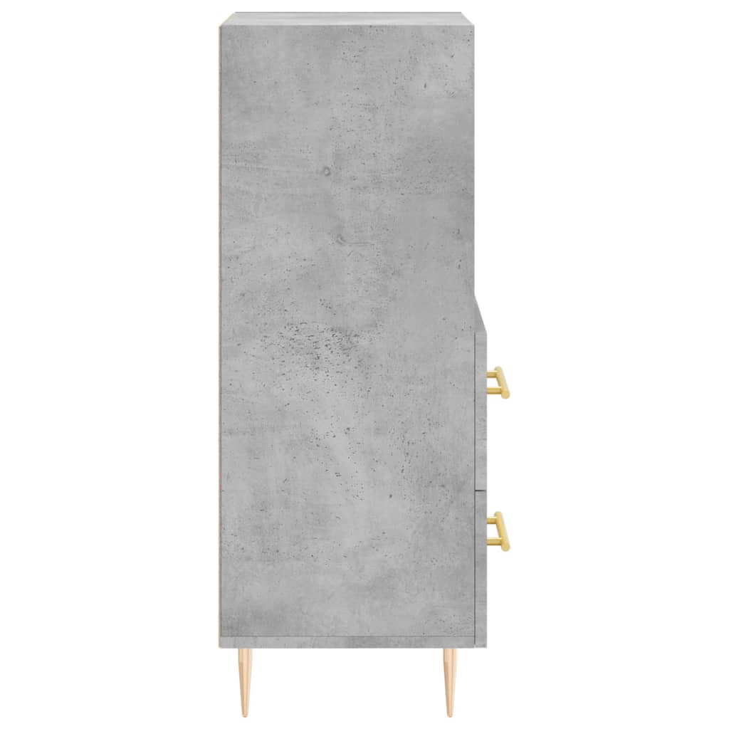 Credenza Grigio Cemento 34,5x34x90 cm in Legno Multistrato 828656