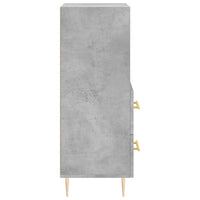 Credenza Grigio Cemento 34,5x34x90 cm in Legno Multistrato 828656