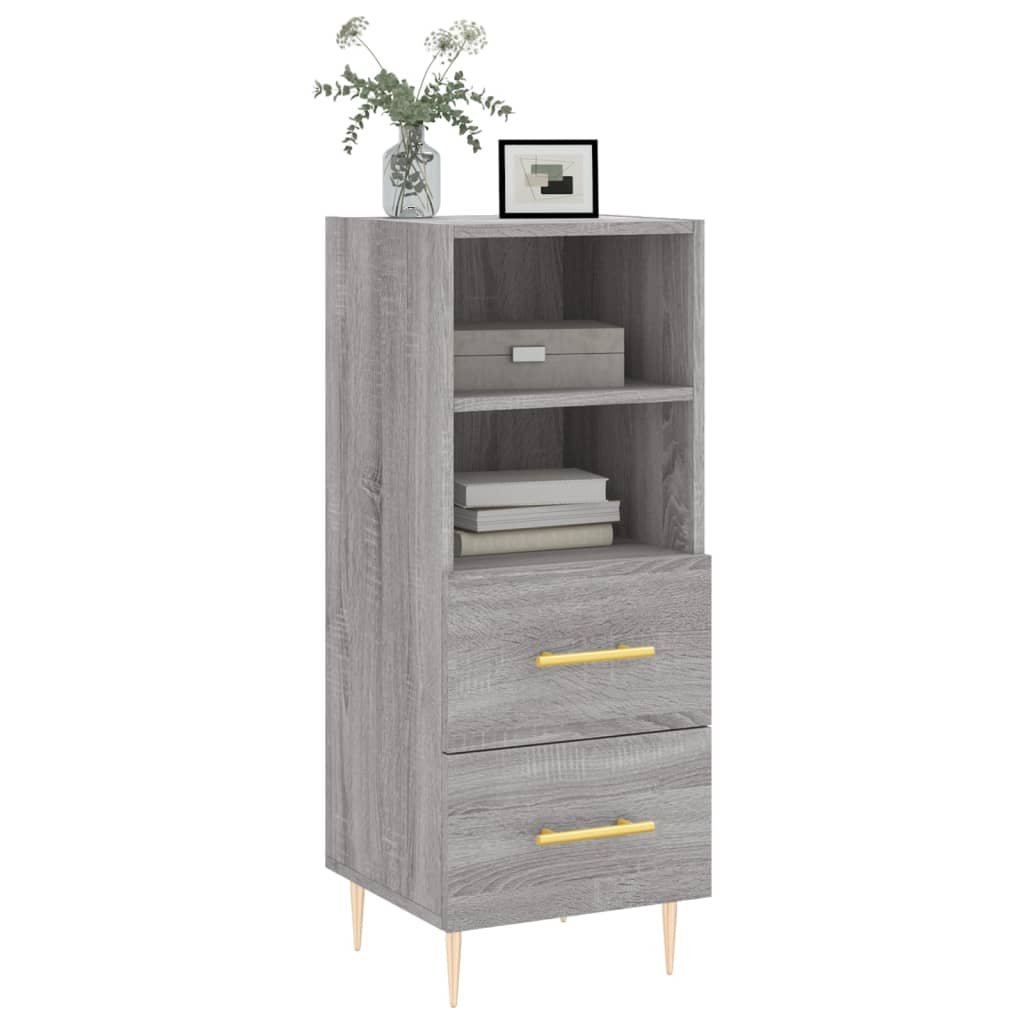 Credenza Grigio Sonoma 34,5x34x90 cm in Legno Multistrato 828658
